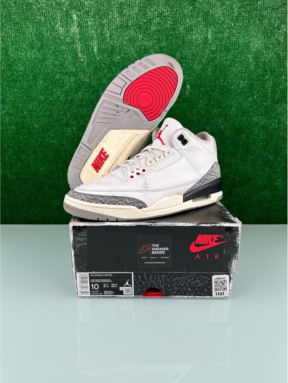 Size 10 - Jordan 3 Retro Mid White Cement Reimagined